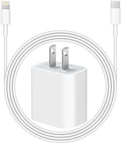 img 4 attached to 🔌 Apple MFi Сертифицированный 20W PD Быстрая зарядка для стены с типом C и кабелем длиной 6 футов для iPhone 13/12 - Совместимая с iPhone 13/13 Mini Pro Max / 12 Pro Max / 12 Mini / 11 Pro Max / Xs Max / XR / X / 8Plus, iPad