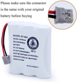 img 1 attached to QBLPOWER BT905 BT800 Cordless Phone Battery - Compatible with Uniden BT-905 BT800 BT-1006 BBTY0663001 BP-800 BP-905 P-P501 P-P508 3.6v 600mAh Ni-CD (Pack of 2)