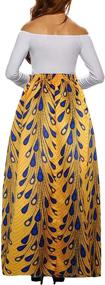 img 2 attached to 👗 Afibi Women's African Printed Maxi Skirt: Flared A-Line Style with Pockets (S-5XL)