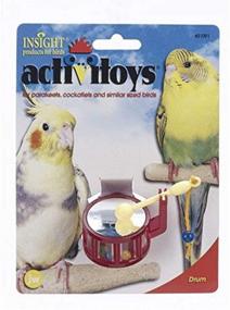 img 1 attached to 🥁 Playful Beats: The JW Pet Company Activitoys Drum Bird Toy