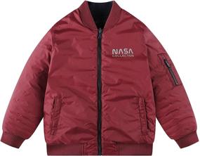 img 2 attached to 🧥 Двусторонняя камуфляжная пуховая куртка QLZ для детской одежды