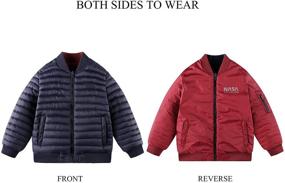 img 1 attached to 🧥 Двусторонняя камуфляжная пуховая куртка QLZ для детской одежды