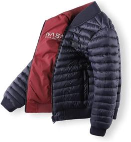 img 4 attached to 🧥 Двусторонняя камуфляжная пуховая куртка QLZ для детской одежды