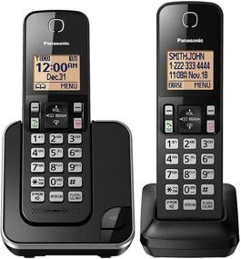 img 4 attached to 📞 Panasonic KX-TGC352B Cordless Phone System with Backlit Amber Display – 2 Handsets (Black)