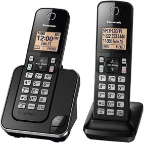 img 3 attached to 📞 Panasonic KX-TGC352B Cordless Phone System with Backlit Amber Display – 2 Handsets (Black)