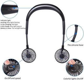 img 2 attached to Stay Cool with the Scurry Neck Fan: Portable, Hands-Free, and USB Rechargeable!