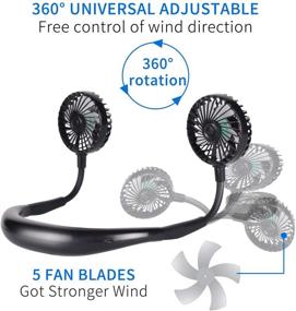 img 3 attached to Stay Cool with the Scurry Neck Fan: Portable, Hands-Free, and USB Rechargeable!