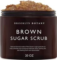 🧖 brooklyn botany brown sugar body scrub - hydrating and exfoliating scrub for body, face, hands, and feet - targets acne scars, stretch marks, fine lines, wrinkles - perfect gifts for women and men - 20 oz logo