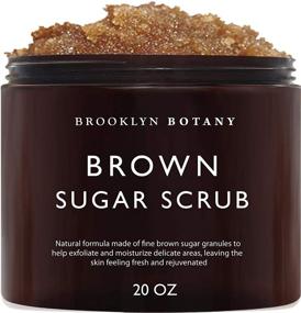 img 4 attached to 🧖 Brooklyn Botany Brown Sugar Body Scrub - Hydrating and Exfoliating Scrub for Body, Face, Hands, and Feet - Targets Acne Scars, Stretch Marks, Fine Lines, Wrinkles - Perfect Gifts for Women and Men - 20 oz