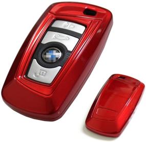 img 4 attached to 🔑 iJDMTOY Red Finish Key Fob Hard Shell Cover | BMW 1 2 3 4 5 6 7 Series X3 2nd Gen Smart Key