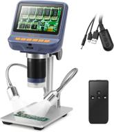 🔬 koolertron 4.3" 1080p lcd digital usb microscope: 10x-220x magnification, 8 led adjustable light, camera for phone repair, soldering, jewelry appraisal, biologic use - video recorder included logo