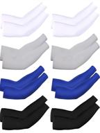 🧊 stay cool and protected: 8 pairs of unisex ice silk uv arm cooling sleeves logo