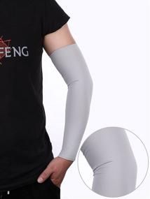 img 1 attached to 🧊 Stay Cool and Protected: 8 Pairs of Unisex Ice Silk UV Arm Cooling Sleeves