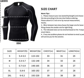 img 1 attached to 🏋️ Ultimate Performance Men's Compression Shirts - Long Sleeve, Quick Dry Base-Layer for Sports, Running, and Workouts