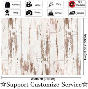 img 3 attached to 📸 Capturing Precious Moments with Allenjoy 7x5FT White Wood Rustic Wooden Floor Backdrop: Perfect for Newborn Photography, Baby Shower, Kids Birthday Cake Smash & More! Enhance Your Photoshoots with Vinyl Photographic Background & Photographer Props