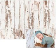 📸 capturing precious moments with allenjoy 7x5ft white wood rustic wooden floor backdrop: perfect for newborn photography, baby shower, kids birthday cake smash & more! enhance your photoshoots with vinyl photographic background & photographer props logo