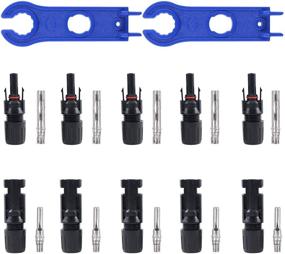 img 4 attached to 🔆 Glarks 2PCS Blue Solar Panel Tool for Easy Assembly and Disassembly, with 5 Pair Male/Female Connectors Set for Roof Mounted Solar Panel on Motorhome, RV, or Camper