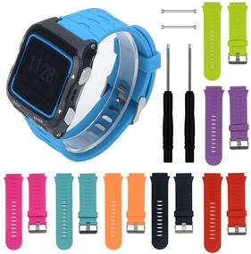 img 2 attached to 🌈 Мягкий силиконовый ремешок для замены на часы Garmin Forerunner 920XT - подходит для запястья от 5.9" до 8.26