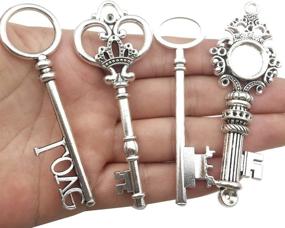 img 1 attached to Silver Key Collection Steampunk Accessories