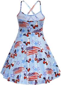 img 3 attached to 🦋 Girls' Butterfly Birthday Dresses - Sleeveless Summer Clothing