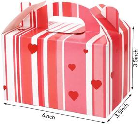 img 3 attached to 🎉 Улучшите свою вечеринку на День святого Валентина с набором коробочек для угощений Moretoes 52 штуки - идеально подходят для конфет, угощений и печенья!