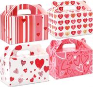🎉 enhance your valentine's party with moretoes 52 pack gable treat boxes - perfect for candies, treats, and cookies! logo
