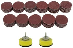 img 4 attached to 🔧 High-Quality AUTOTOOLHOME Sanding Discs Set with Polishing Pads | 110pcs, 1 inch, Hook and Loop, 40-600Grit