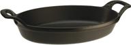 стойка для запекания staub oval matte black логотип