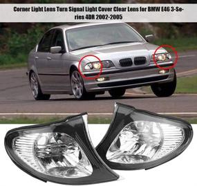img 3 attached to 🔦 Clear Lens Corner Light Replacement Cover for E46 3-Series 4DR 2002-2005 Turn Signal Lights