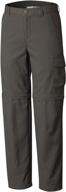 🩳 versatile and comfortable: columbia sportswear boys' silver ridge ii convertible pant (little big kids) logo