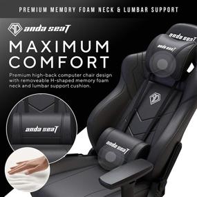 img 3 attached to 🎮 Anda Seat Dark Demon Ergonomic Gaming Chair with 160° Recline, Adjustable Armrests, and Lumbar Support – Perfect for Home Gaming or Office Use!
