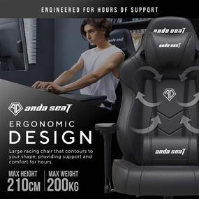 img 2 attached to 🎮 Anda Seat Dark Demon Ergonomic Gaming Chair with 160° Recline, Adjustable Armrests, and Lumbar Support – Perfect for Home Gaming or Office Use!