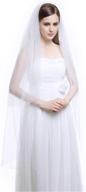💍 white women's accessories: bridal wedding veil comb v36 in optimal length for better seo logo