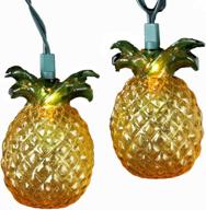 🍍 discover the radiant glow: kurt adler 10-light glass-look pineapple light set логотип