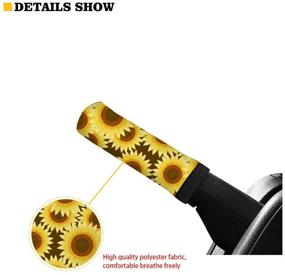 img 1 attached to HUGS IDEA 2 Pcs/Set Boho Flower Automotive Car Shift Cover Handbrake Cover Soft Comfortable Universal Non Slip Accessories Hand Protectors