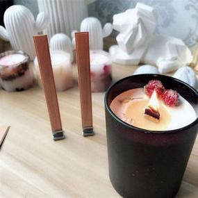 img 3 attached to 🕯️ 50Pcs Wood Candle Wicks – Natural, Eco-Friendly Wick with Sustainer Tab Stands – 6mm, 8mm, 12.5mm, 13mm Sizes – Wooden Candle Wick Core for DIY Craft Candle Making Supplies using Soy or Paraffin Wax