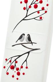 img 1 attached to Flatyz Winter Birds White Candle - Hand-painted, Flat 🕯️ Decorative Candle Gift for Women or Men - 6 inches