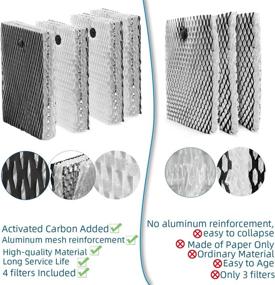 img 2 attached to 🔍 4 Pack of ANTOBLE HWF100 Humidifier Wick Filter E Replacements for Holmes HWF100-UC3 and Bionaire BWF100 Humidifiers