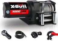 ๐ x-bull 12v 3000lbs/1360kg electric atv winch with 2 wireless remote controls, steel cable, boat atv kit logo