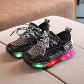 img 3 attached to 👶 Szsppinnshp Baby Boys Girls LED Light Up Sneakers: Soft Mesh Knit Shoes for Toddlers - Ideal for Walking and Running (Toddler/Little Kid)