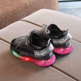 img 1 attached to 👶 Szsppinnshp Baby Boys Girls LED Light Up Sneakers: Soft Mesh Knit Shoes for Toddlers - Ideal for Walking and Running (Toddler/Little Kid)