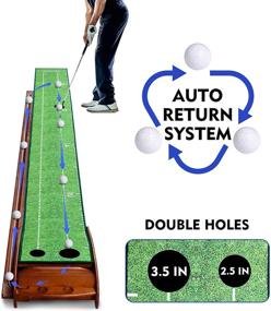 img 3 attached to 🏌️ Enhance Your Putting Skills with Loowoko Putting Green – Indoor Golf Practice Mat with Ball Return