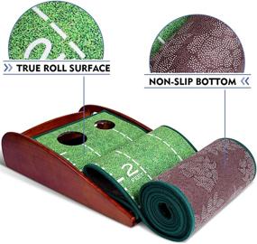 img 2 attached to 🏌️ Enhance Your Putting Skills with Loowoko Putting Green – Indoor Golf Practice Mat with Ball Return