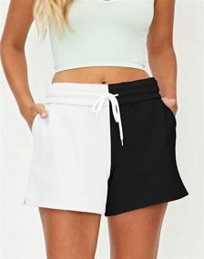 img 2 attached to 🩳 AUTOMET Women's Casual Summer Shorts with Drawstring, Elastic High Waist, and Comfy Sweat Fabric - Ideal for Running, Yoga, and Everyday Wear