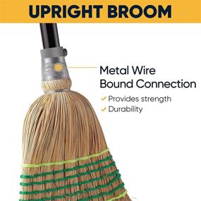 img 3 attached to 🧹 Yocada Heavy-Duty Broom - Outdoor Commercial & Indoor Use | Perfect for Courtyard, Garage, Lobby, Mall, Market, Floors, Home, Office | Leaves, Stone, Dust, Rubbish | 59.8-Inch
