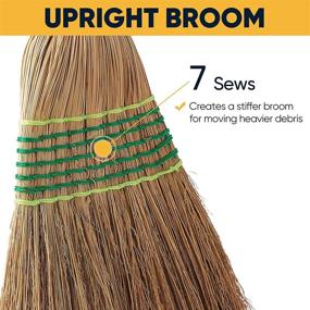 img 1 attached to 🧹 Yocada Heavy-Duty Broom - Outdoor Commercial & Indoor Use | Perfect for Courtyard, Garage, Lobby, Mall, Market, Floors, Home, Office | Leaves, Stone, Dust, Rubbish | 59.8-Inch