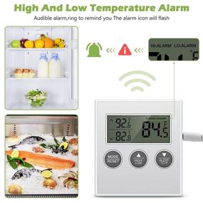 img 1 attached to KeeKit Refrigerator Thermometer Temperature Restaurants Kitchen & Dining