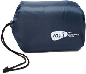 img 3 attached to 🚗 Optimized Window Seat Headrest Pillow for Car, Train, and Airplane Travel - Wolli (Blue)