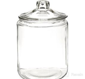 img 5 attached to Set of 2 Anchor Hocking 🏺 1-Gallon Heritage Hill Jars for Elegant Storage