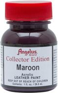 angelus collector leather paint maroon logo